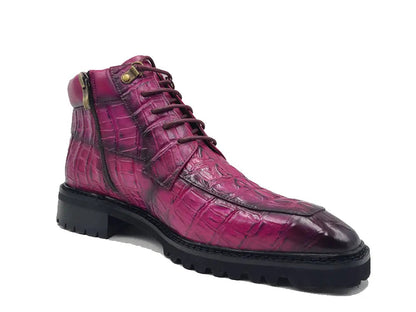 Men's Lace-up Boots Alligator Embossed - Image 5