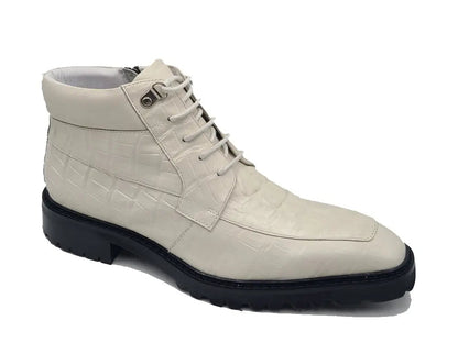 Men's Lace-up Boots Alligator Embossed - Image 8