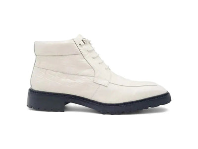 Men's Lace-up Boots Alligator Embossed