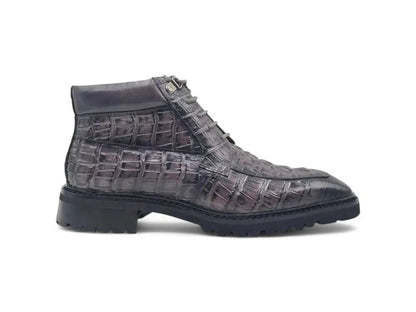 Men's Lace-up Boots Alligator Embossed - Image 13