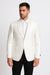 Men’s White Tuxedo Dinner Jacket  Swirl Pattern Tuxedo Jacket with White Satin Shawl Lapel - Paisley Pattern