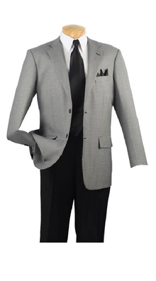 Men's 100% Luxurious Wool Sport Coat Black houndstooth checkered