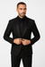 Men's 1 Button Slim Fit Satin Shawl Lapel Black Dinner Jacket