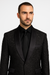 Men's 1 Button Slim Fit Satin Shawl Lapel Black Dinner Jacket