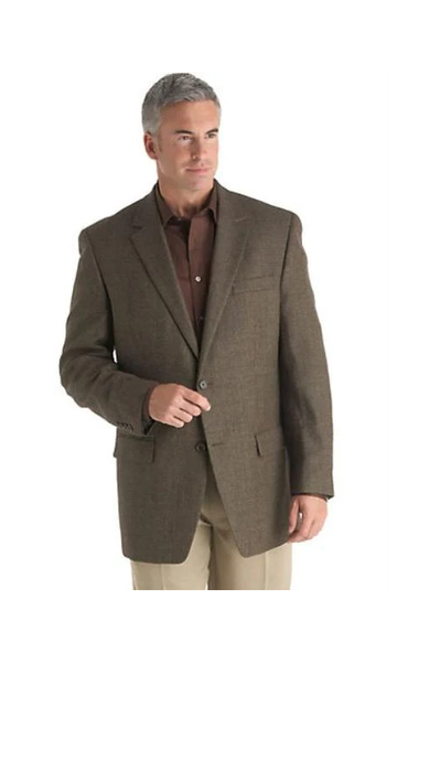 Men's 2 Button Designer Casual Cheap Priced Fashion Blazer Dress Jacket Brown Check Sport Coat