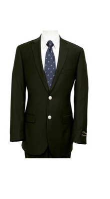 Men's 2 Buttons Silver Color Buttons Poly Blend Black Sports Jacket