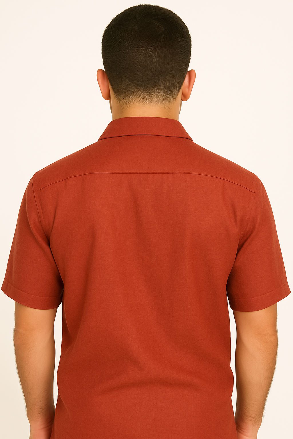 Men's 2 Piece Red Linen Short Sleeve Casual Two Piece Mens Walking Outfit For Sale Pant Sets Casual Big Size Suit - Image 6