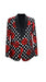 Men's Black Floral ~ Dot Pattern Shawl Lapel Blazer