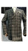 Men's Black and White Pattern Plaid ~ Windowpane Men's Double Breasted Suits Jacket Blazer ~ Sport Coat