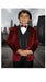 Men's Burgundy Solid Pattern Velvet Blazer - Sport Coat