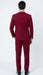 Men's Burgundy and White Embellished Tuxedo Suit – Slim Fit 3-Piece Formal Wedding, Prom, and Gala Outfit