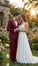 Men's Burgundy and White Embellished Tuxedo Suit – Slim Fit 3-Piece Formal Wedding, Prom, and Gala Outfit