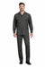 Mens Luxury Charcoal Grey Wool Two-Piece Leisure Walking Suit