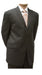 Men's Dark Brown Pinstripe 3 Buttons Men's 100% Super 140's Worsted poly~rayon