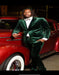 Men’s Emerald Green Velvet Suit – Slim Fit Tuxedo for Weddings, Prom, and Red Carpet Events