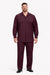 Mens Luxury Burgundy Wool Two-Piece Leisure Walking Suit