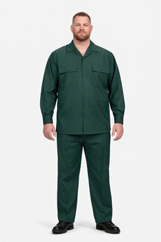 Mens Luxury Hunter Green Wool Two-Piece Leisure Walking Suit - Image 7