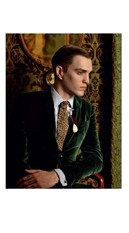 Men's Forest Velvet Tuxedo velour Men's blazer Jacket - Image 5