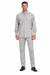 Mens Luxury Grey Wool Two-Piece Leisure Walking Suit
