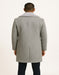 Men’s Grey Wool Overcoat with Plush Faux Fur Shawl Collar – Winter Luxury Coat