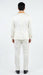 Men's Ivory and Gold Jacquard Tuxedo Suit + Bowtie – Formal Wedding, Prom, and Gala Outfit in Cream Off White color