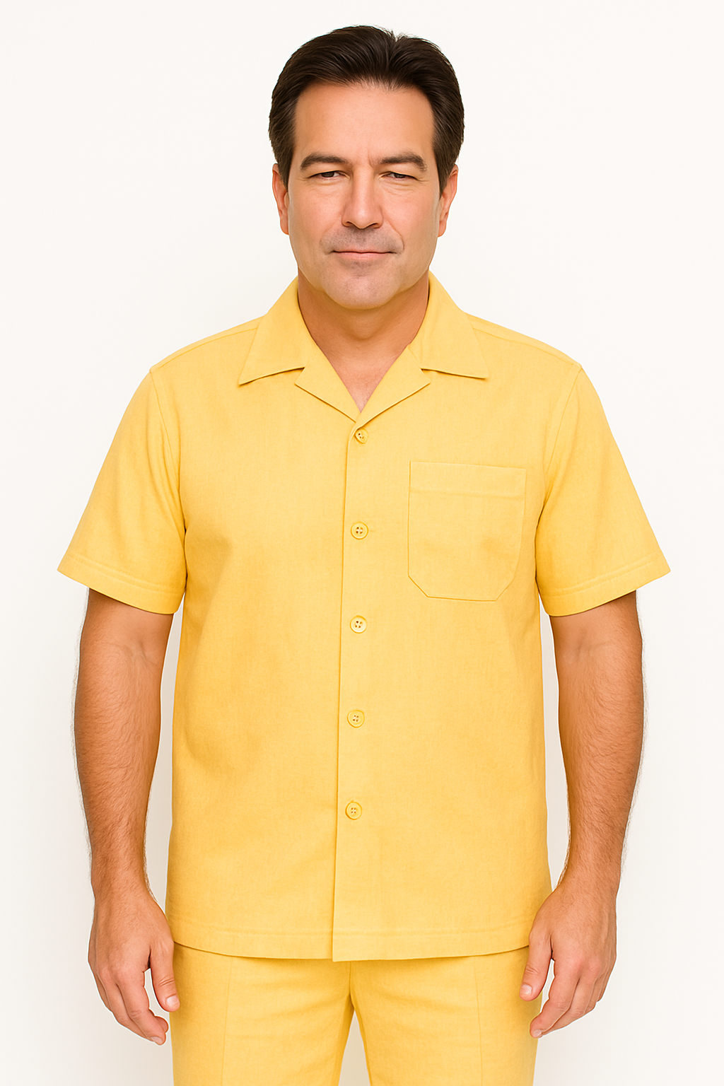 Mens Linen Walking Suit - Yellow Summer Outfit - Mens Linen Suit - Image 5