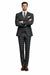 Black Windowpane Pane Suit - Mens Vested 3 Piece Suit - Gangster 1920s Style