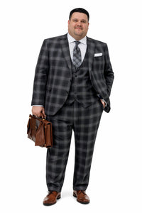 Black Windowpane Pane Suit - Mens Vested 3 Piece Suit - Gangster 1920s Style - Image 8