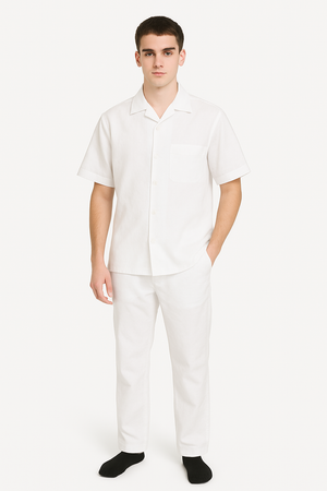 Mens Linen Walking Suit - White Summer Outfit - Mens Linen Suit
