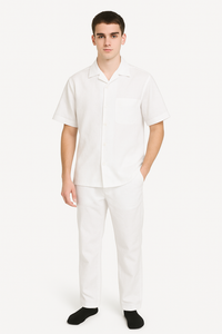 Mens Linen Walking Suit - White Summer Outfit - Mens Linen Suit