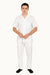 Men's Suit 100% Mens Linen Suit - Fabric Short sleeve shirt & pants – Snow WhiteWalking Leisure Suit
