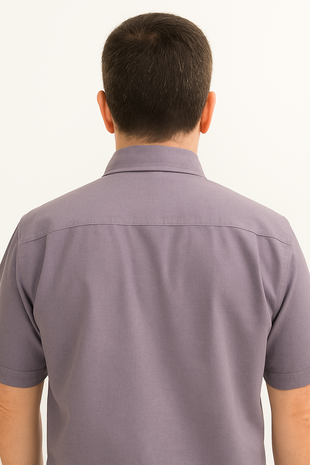 Men's Short Sleeve 2 Piece Lavender Casual Casual Two Piece Walking Outfit For Sale Pant Sets Suit - Image 6