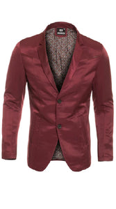 Men's Slim Fit Western Blazer Sport Coat Burgundy Sacos Vaqueros Para Hombre