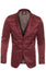Men's Slim Fit Western Blazer Sport Coat Burgundy Sacos Vaqueros Para Hombre