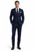 Tiglio Italian Suit - Real Wool Fabric Super 150's Porto Slim Fit Suit & Vest, Pure Wool Suit in Color Navy