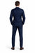 Tiglio Italian Suit - Real Wool Fabric Super 150's Porto Slim Fit Suit & Vest, Pure Wool Suit in Color Navy