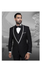 Men's Trimmed Shawl Lapel Blazer Dinner Jacket Black Vested Sport Coat