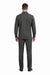 Mens Luxury Charcoal Grey Wool Two-Piece Leisure Walking Suit