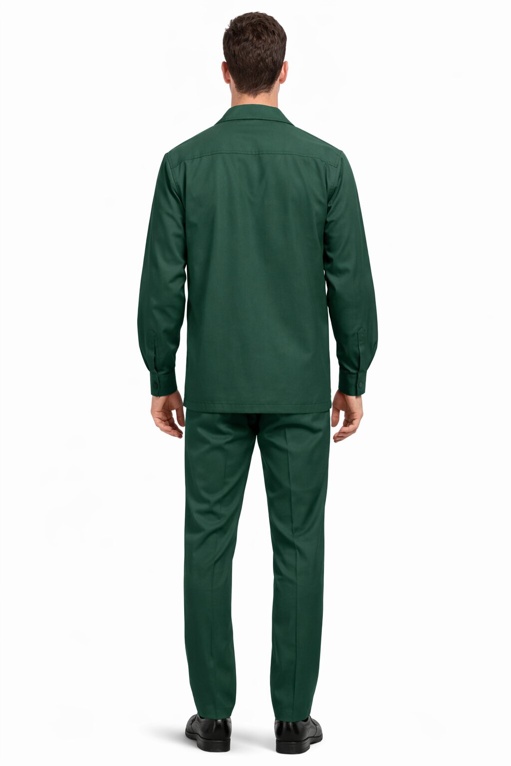 Mens Luxury Hunter Green Wool Two-Piece Leisure Walking Suit - Image 2