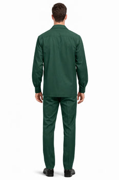 Mens Luxury Hunter Green Wool Two-Piece Leisure Walking Suit - Image 2