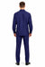 Mens Luxury Navy Blue Wool Two-Piece Leisure Walking Suit