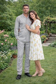 Mens Luxury Grey Wool Two-Piece Leisure Walking Suit - Image 6