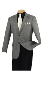 Men's Wool Sport Coat Black Birdseye