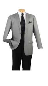 Men's Wool Sport Coat Black Hounds Tooth