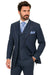 Men's 100% Cotton Denim Suit Set – Double Vent Jacket, Vest & Flat Front Pants