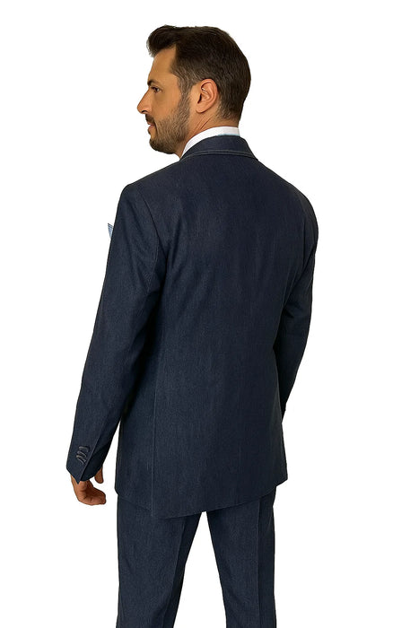 Men's 100% Cotton Denim Suit Set