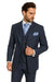 Men's 100% Cotton Denim Suit Set – Double Vent Jacket, Vest & Flat Front Pants