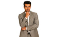 Men's 2-Buttons Silver Fitted Cheap Priced Business Suits Clearance Sale