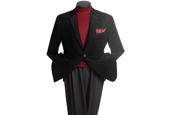 Men's 2 Buttons Classic Corduroy Cheap Priced Unique Dress Blazer Jacket For Men Sale Black