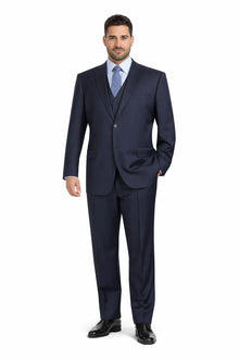 Men's 2 Button with Vest and Classic Pinstripe Suit
